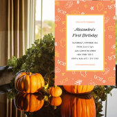 Halloween 1e verjaardagsuitnodigingen herfst sinaa kaart