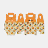 Halloween 1st Birthday Cute Black Cat Monogram Bedankdoosjes (Uitgevouwen)