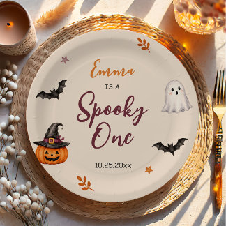 Halloween 1st Birthday Girls Ghost Papieren Bordje