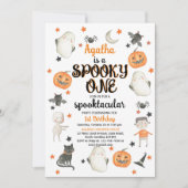 Halloween 1st Birthday Invitation Spooky One Kaart (Voorkant)