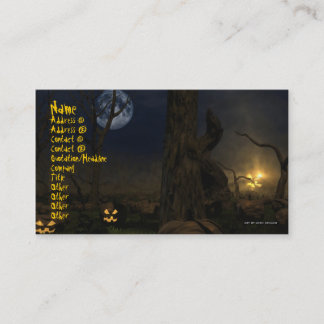 Halloween 2009-template voor visitekaartjes