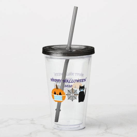Halloween 2020 acryl drinkbeker (Achterkant)