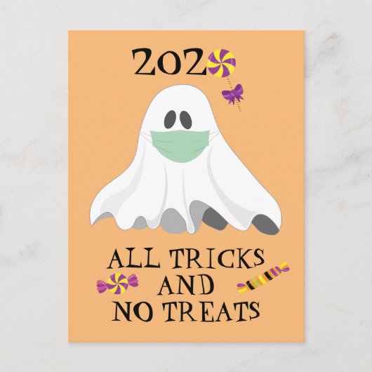 Halloween 2020 Alle trucs en geen traktaties Briefkaart (Voorkant)