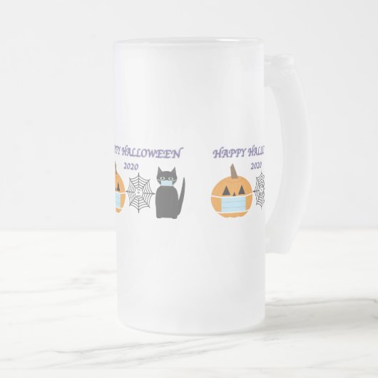 Halloween 2020 matglas bierpul (Voorkant rechts)