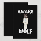 Halloween 2020 Shirts Bewuste Wolf - Werewolf Grap Feestdagenkaart (Voorkant / Achterkant)