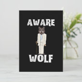 Halloween 2020 Shirts Bewuste Wolf - Werewolf Grap Feestdagenkaart (Staand voorkant)