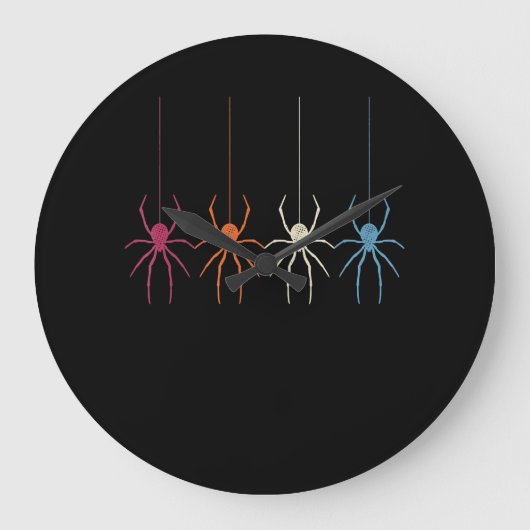 Halloween 2020  Spider Web Silhouette Grote Klok (Voorkant)