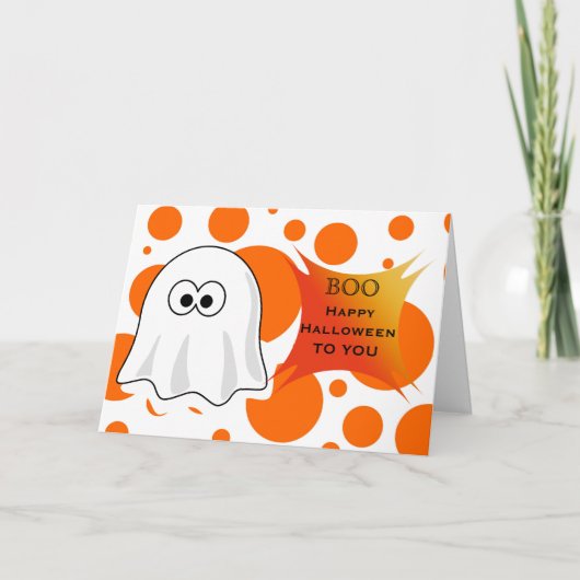 Halloween 2020 to you Halloween Boo Ghost Kaart (Voorkant)