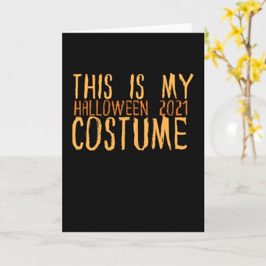 Halloween 2021 - Funny Halloween Costume Kaart (Gele Bloem)
