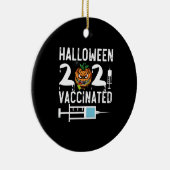Halloween 2021 gevaccineerd Funny Costume Keramisch Ornament (Rechts)