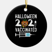 Halloween 2021 gevaccineerd Funny Costume Keramisch Ornament (Voorkant)