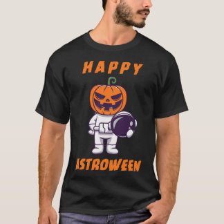 Halloween 2021 Happy Astroween Funny Astronaut Cos T-shirt