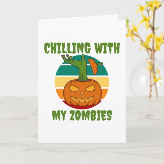 Halloween 2021 met mijn Zombies Kaart (Gele Bloem)