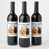Halloween 2021 wijn etiket (Flessen)