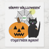 Halloween 2021 wijn etiket (Enkel label)