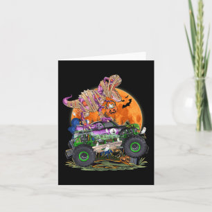 Halloween 2023 Dinosaur Skelet T rex Scary Pumpk Kaart