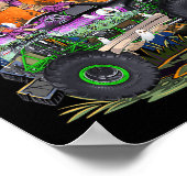 Halloween 2023 Dinosaur Skelet T rex Scary Pumpk Poster (Hoek)