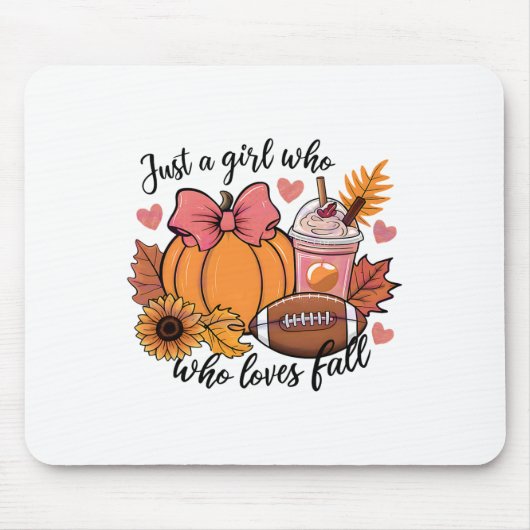 Halloween 2024 gewoon een meisje dat van Herfst po Muismat (Voorkant)