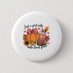 Halloween 2024 gewoon een meisje dat van Herfst po Ronde Button 5,7 Cm