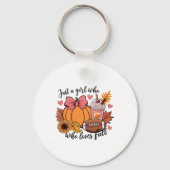 Halloween 2024 gewoon een meisje dat van Herfst po Sleutelhanger (Voorkant)