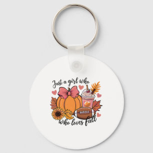 Halloween 2024 gewoon een meisje dat van Herfst po Sleutelhanger