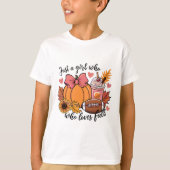 Halloween 2024 gewoon een meisje dat van Herfst po T-shirt (Voorkant)