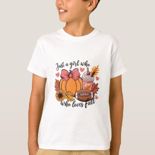 Halloween 2024 gewoon een meisje dat van Herfst po T-shirt