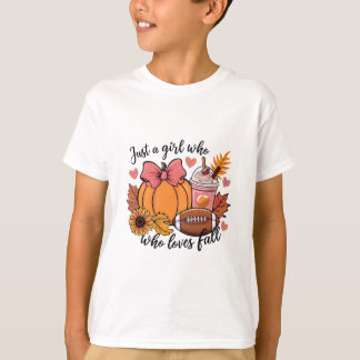 Halloween 2024 gewoon een meisje dat van Herfst po T-shirt