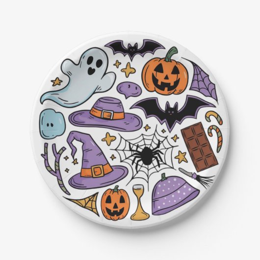 Halloween 2024 papieren bordje (Voorkant)