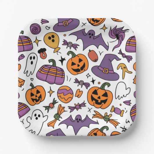 Halloween 2024 papieren bordje (Voorkant)