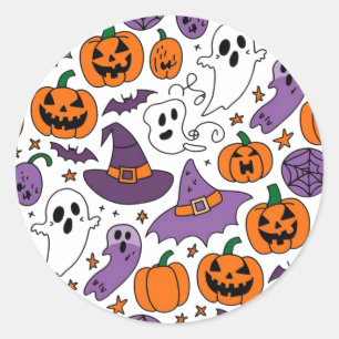 Halloween 2024 ronde sticker