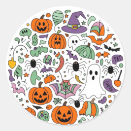 Halloween 2024 ronde sticker