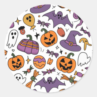 Halloween 2024 ronde sticker