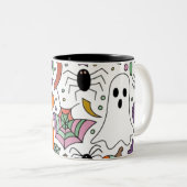 Halloween 2024 tweekleurige koffiemok (Voorkant rechts)