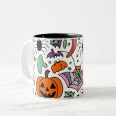 Halloween 2024 tweekleurige koffiemok (Voorkant links)