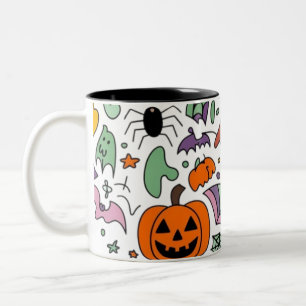 Halloween 2024 tweekleurige koffiemok