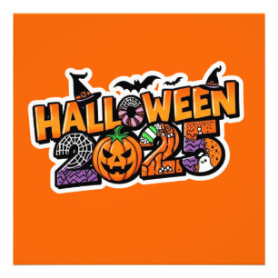 Halloween 2025 Magie – Feestelijke Pompoen Foto Afdruk