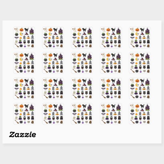 Halloween 2025 Spooky Sticker Set – Pompoenen, spo (Vel)