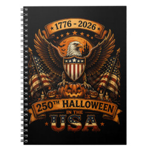 Halloween 250e verjaardag Adelaar USA Vlag Notitieboek