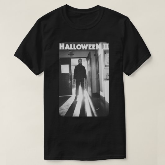 Halloween 2 Michael Myers Faded Poster Lange hoes T-shirt (Design voorkant)
