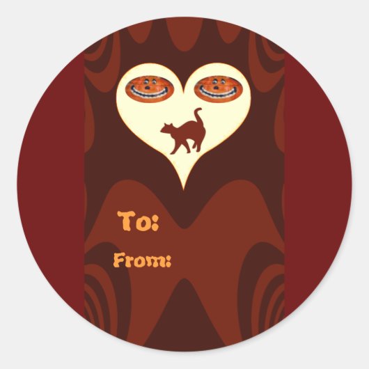 Halloween #2_ ronde sticker (Voorkant)