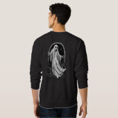 Halloween 2 spirit, schattige spook, plezier trui (Achterkant volledig)