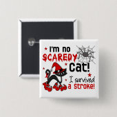 Halloween 2 Stroke Survivor Vierkante Button 5,1 Cm (Voorkant /achterkant)