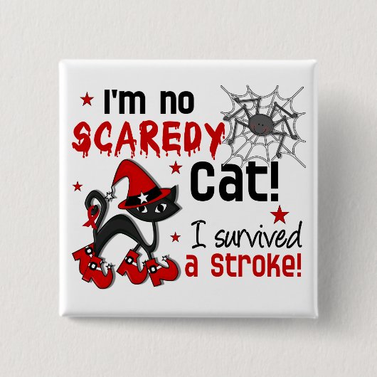 Halloween 2 Stroke Survivor Vierkante Button 5,1 Cm (Voorkant)