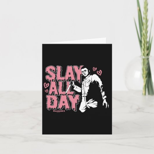 Halloween 2 Valentijnsdag Michael Myers Slay Alles Kaart (Voorkant)
