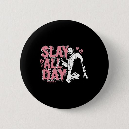 Halloween 2 Valentijnsdag Michael Myers Slay Alles Ronde Button 5,7 Cm (Voorkant)