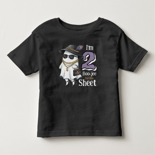 Halloween 2e verjaardag Funny Ghost Two Boujee Kinder Shirts (Voorkant)
