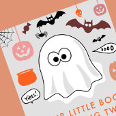 Halloween 2e verjaardag kleine boo spooktacular kaart