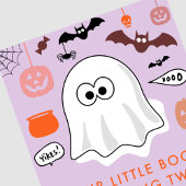 Halloween 2e verjaardag spook schattig klein boe kaart