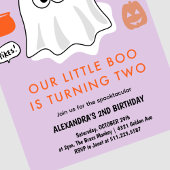 Halloween 2e verjaardag spook schattig klein boe kaart